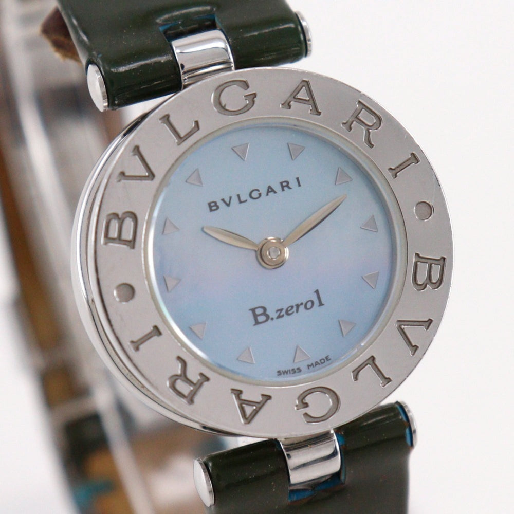 Bulgari BVLGARI Bzero1 Watch BZ22S Stainless Steel Quartz Analog Blue Mother-of-Pearl Dial Women's — Good
