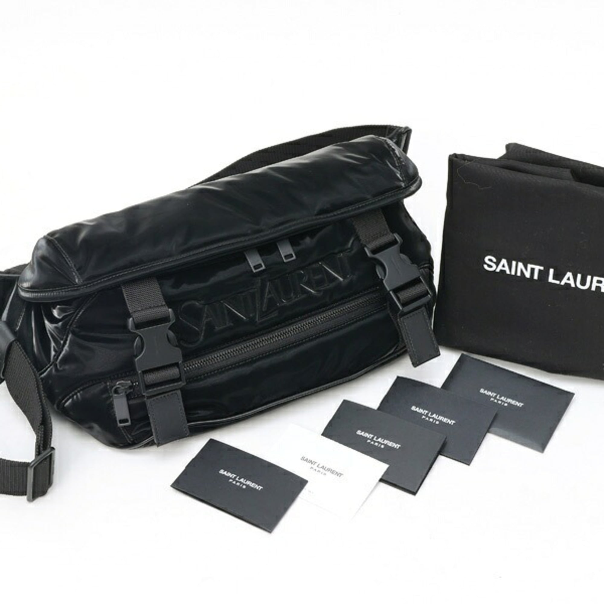 Saint Laurent body bag, model 758258, nylon, black — Like New