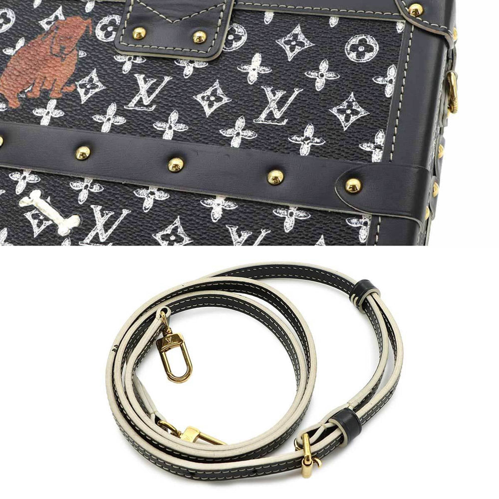 Louis Vuitton Monogram Catgram Petite Malle Shoulder Handbag, Black M44437 — Like New