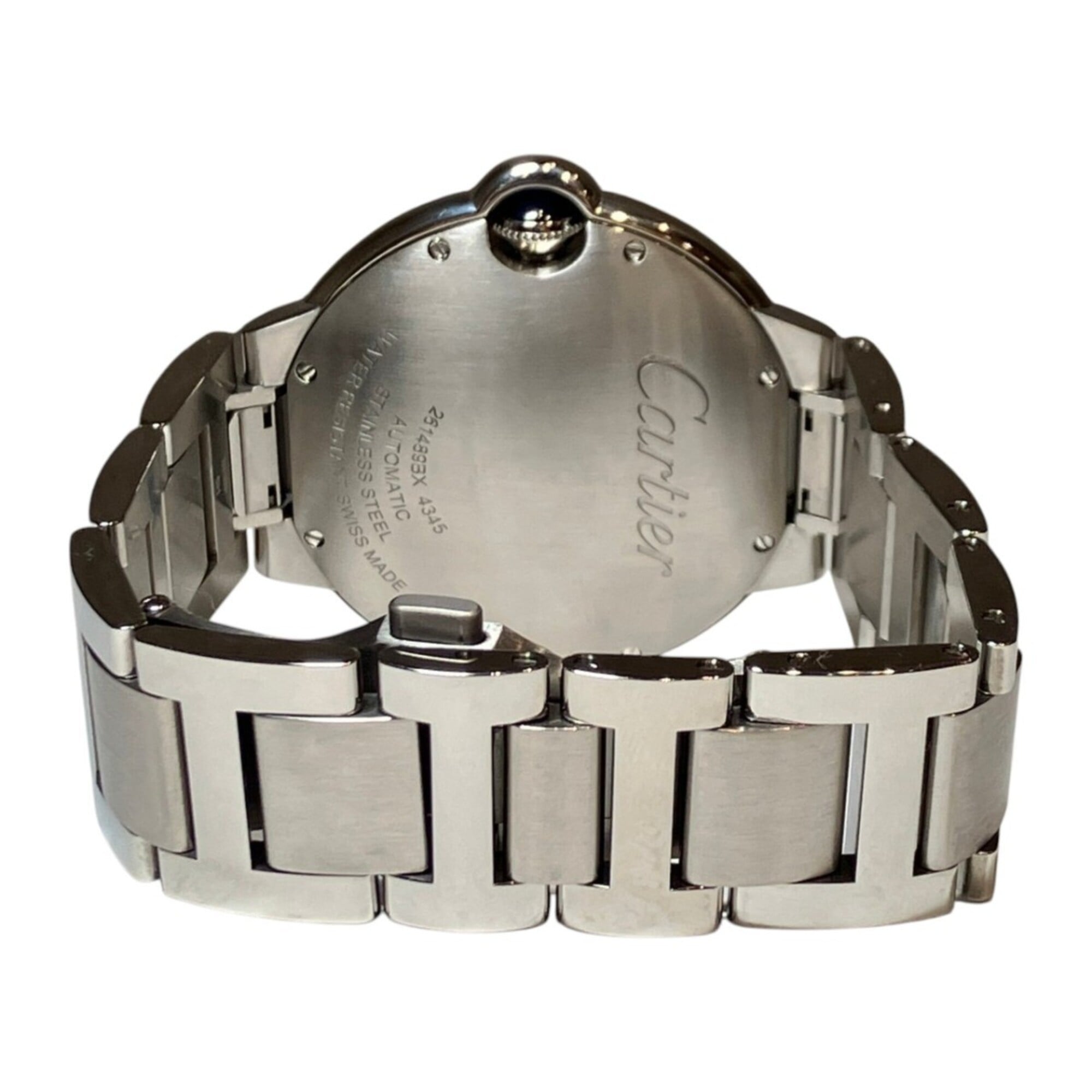 Cartier Ballon Bleu de automatic watch, 116.4g total weight, stainless steel case, gray dial, model WSBB0060 — Very Good