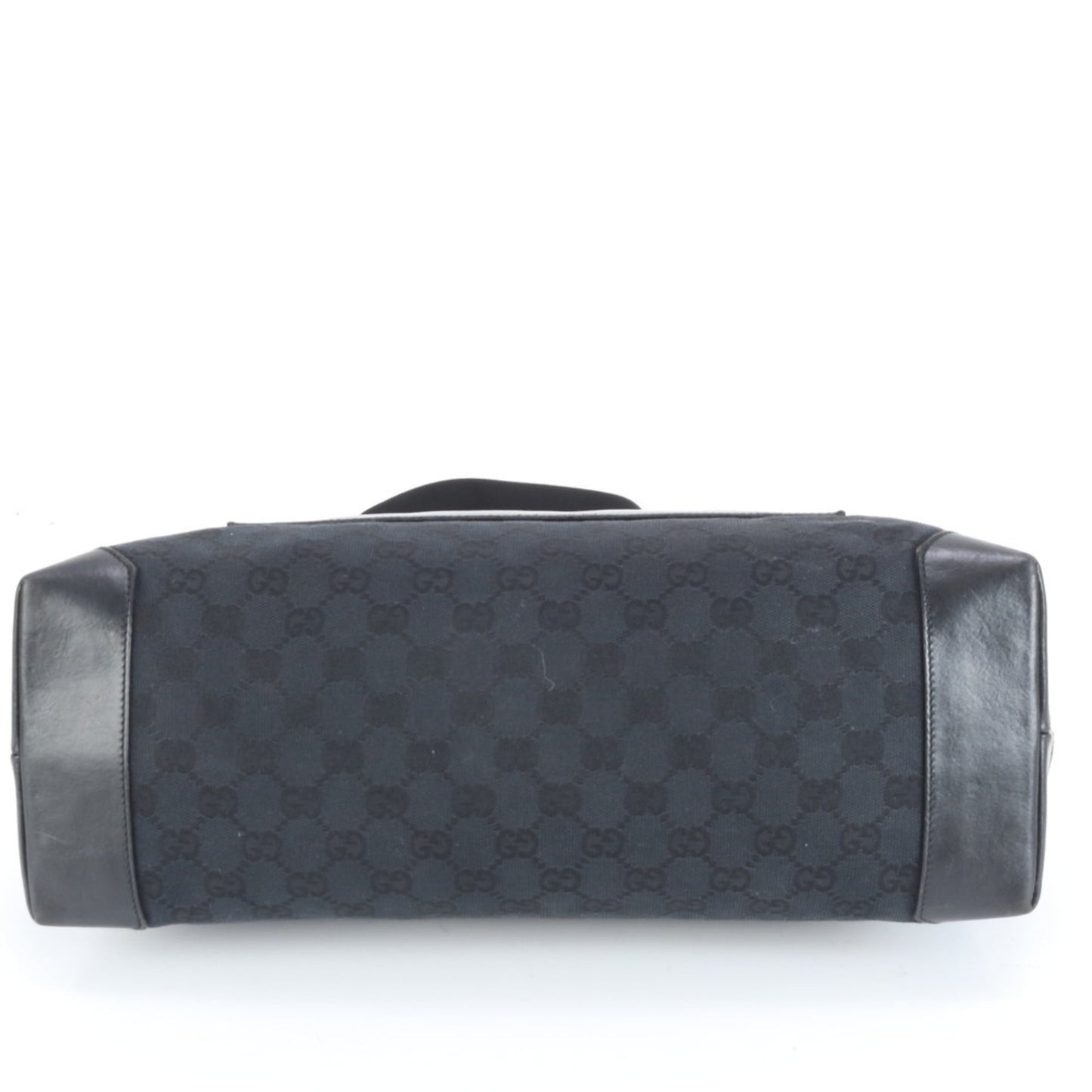 Gucci GG Canvas 019 0426 Leather Tote Bag Shoulder Handbag Black Women's