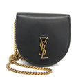 Saint Laurent Cassandra Logo Chain Shoulder Coin Purse Women's Leather Coin Purse/coin Case Black