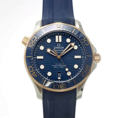 Omega Seamaster Diver 300 Co-Axial Master Chronometer Two-Tone 210 22 42 20 03 002 Men's Watch Date PG Pink Gold Automatic — Very Good