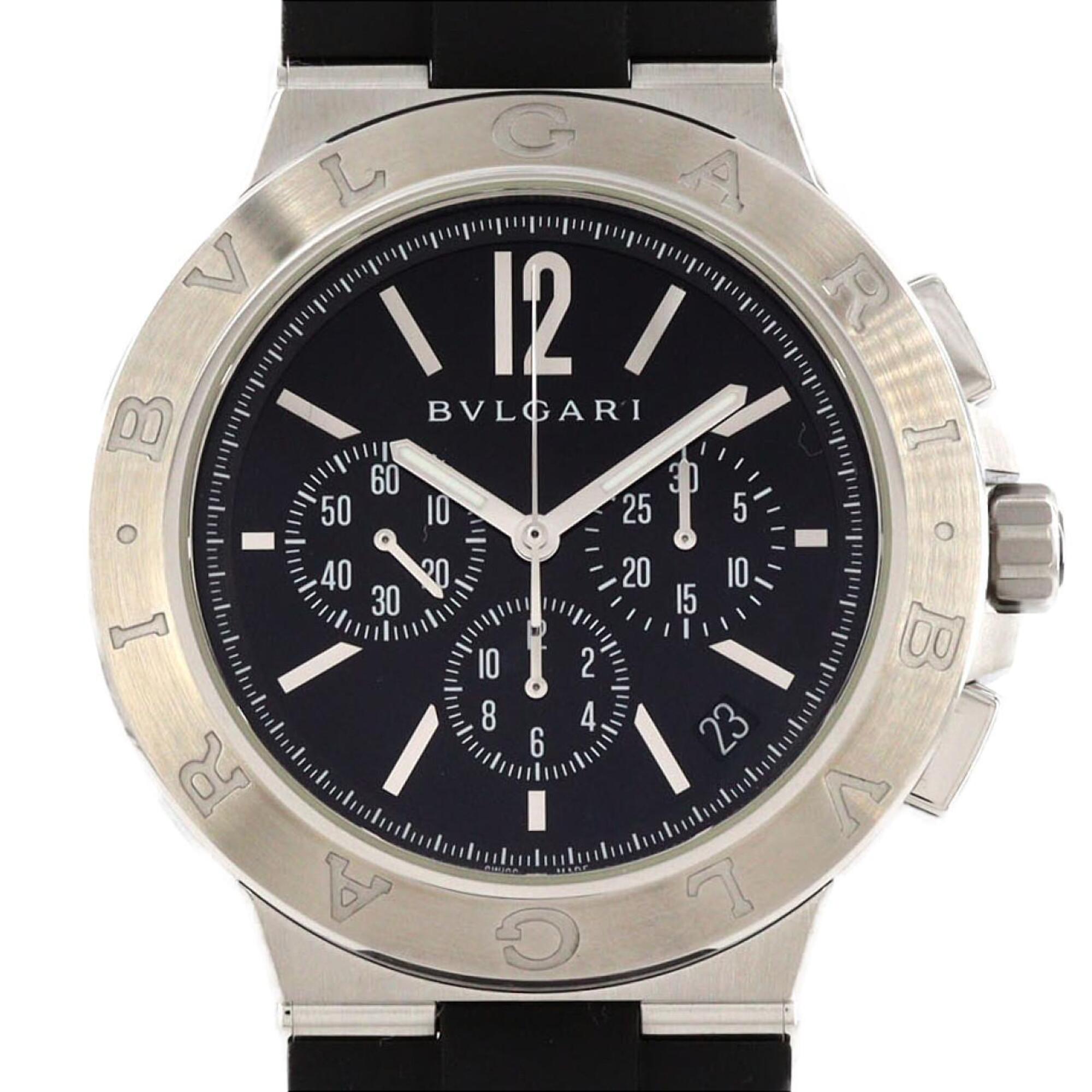 Bulgari Diagono Velocissimo DG41SCH Stainless Steel Automatic Watch — Very Good
