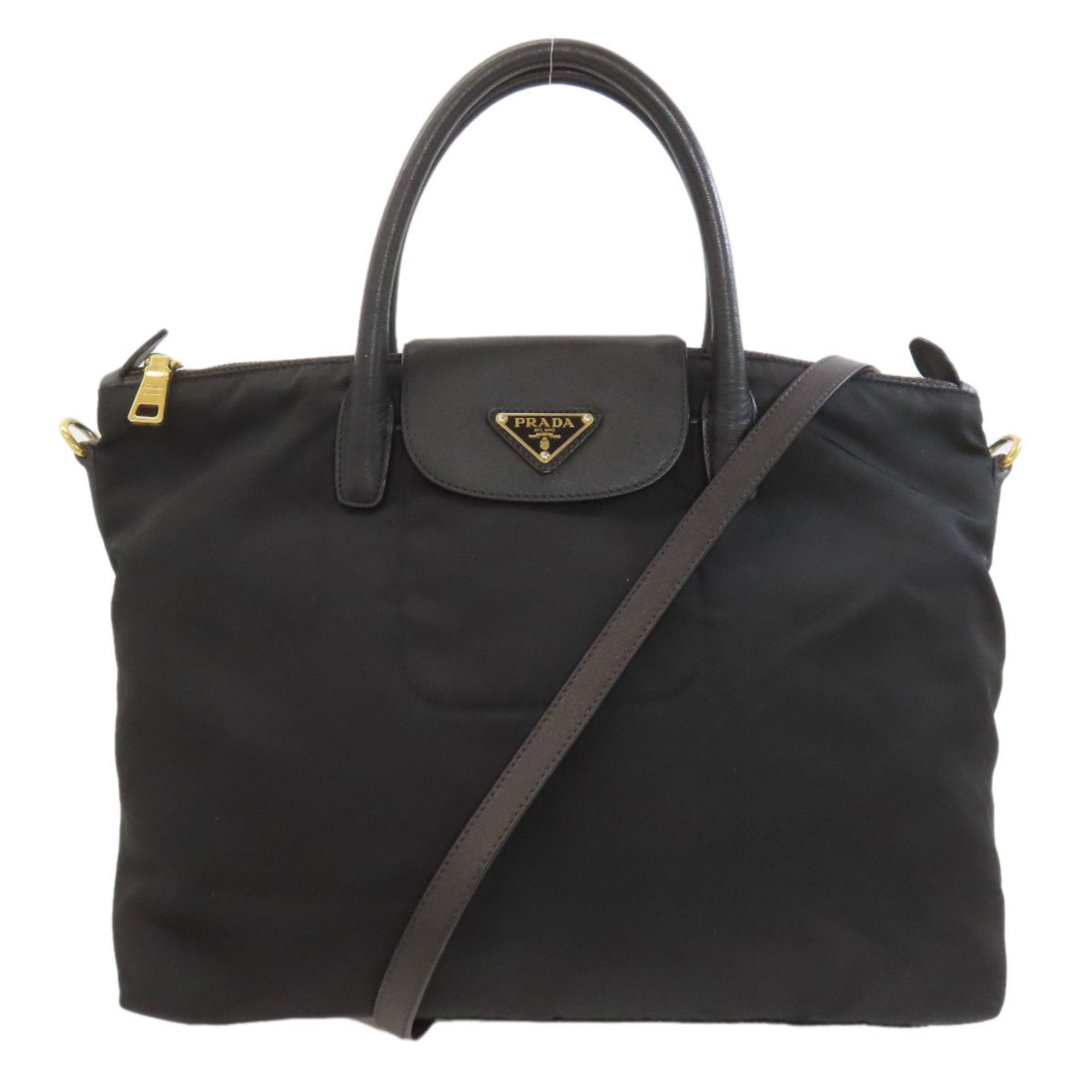 Prada logo hardware 2-way handbag nylon material women's PRADA