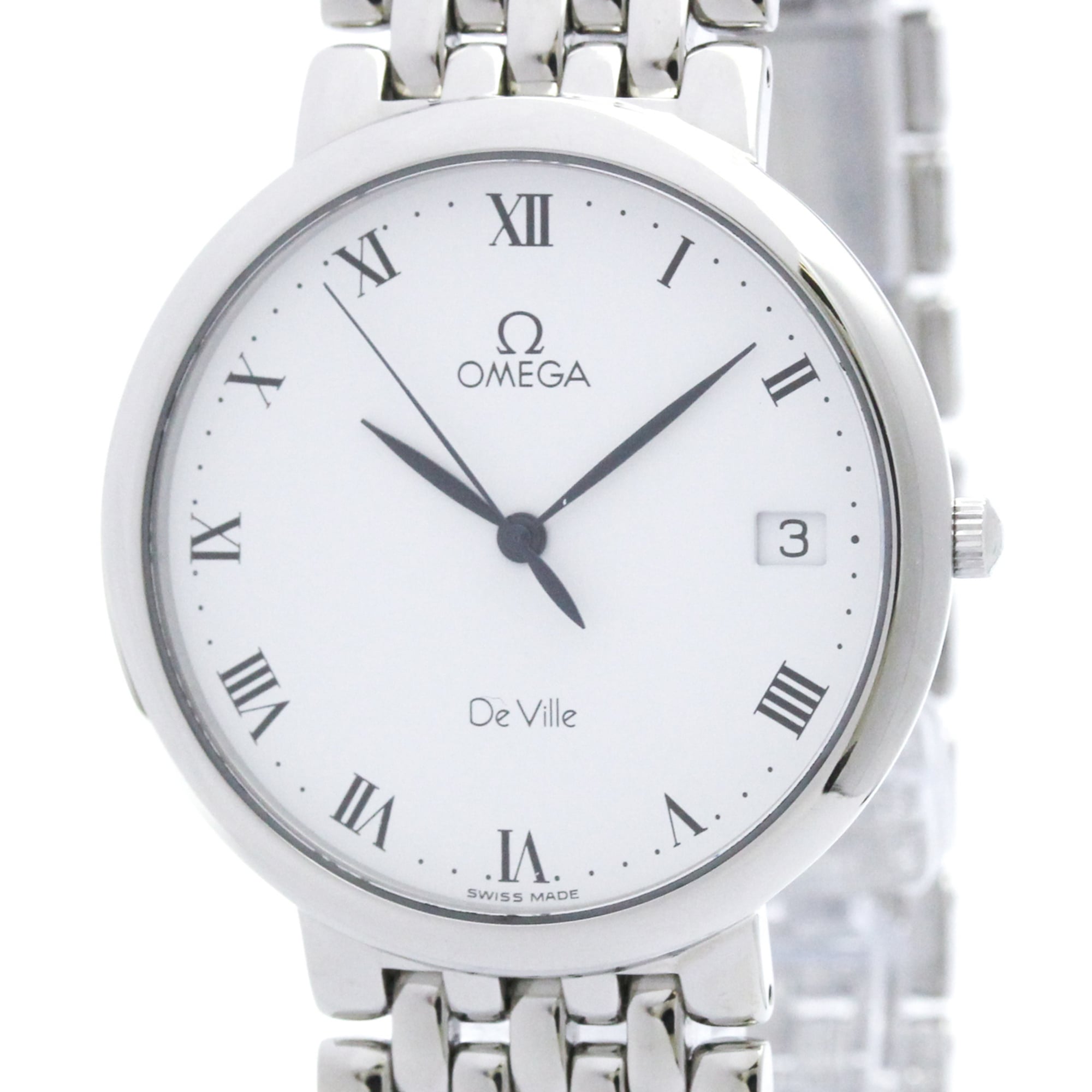 OMEGA De Ville Quartz Stainless Steel Mens Watch 7520.23 Polished — Very Good