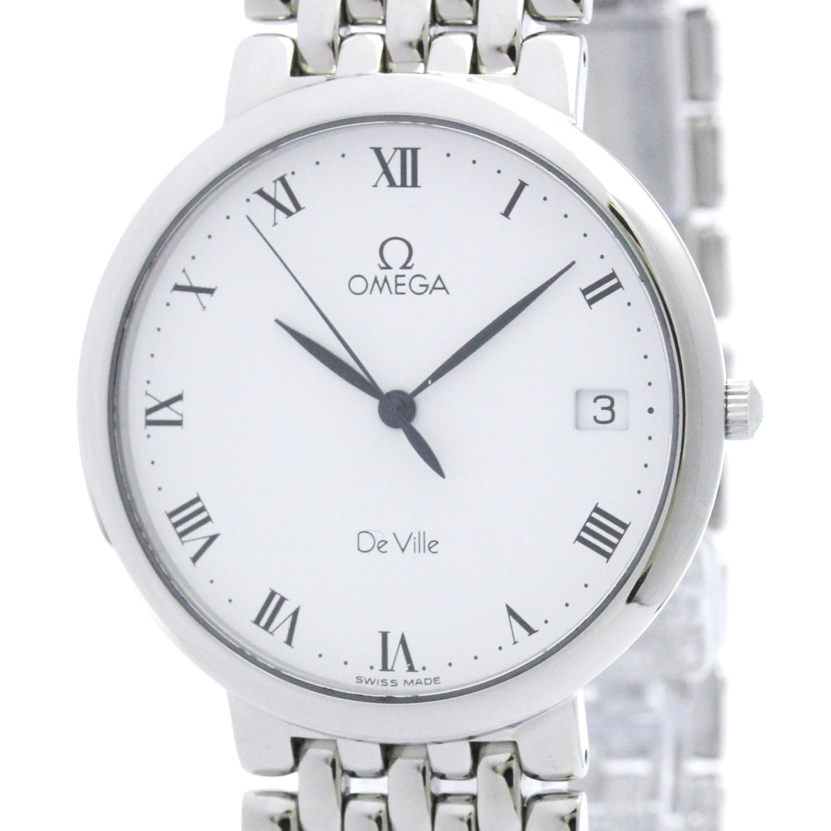 OMEGA De Ville Quartz Stainless Steel Mens Watch 7520.23 Polished — Very Good