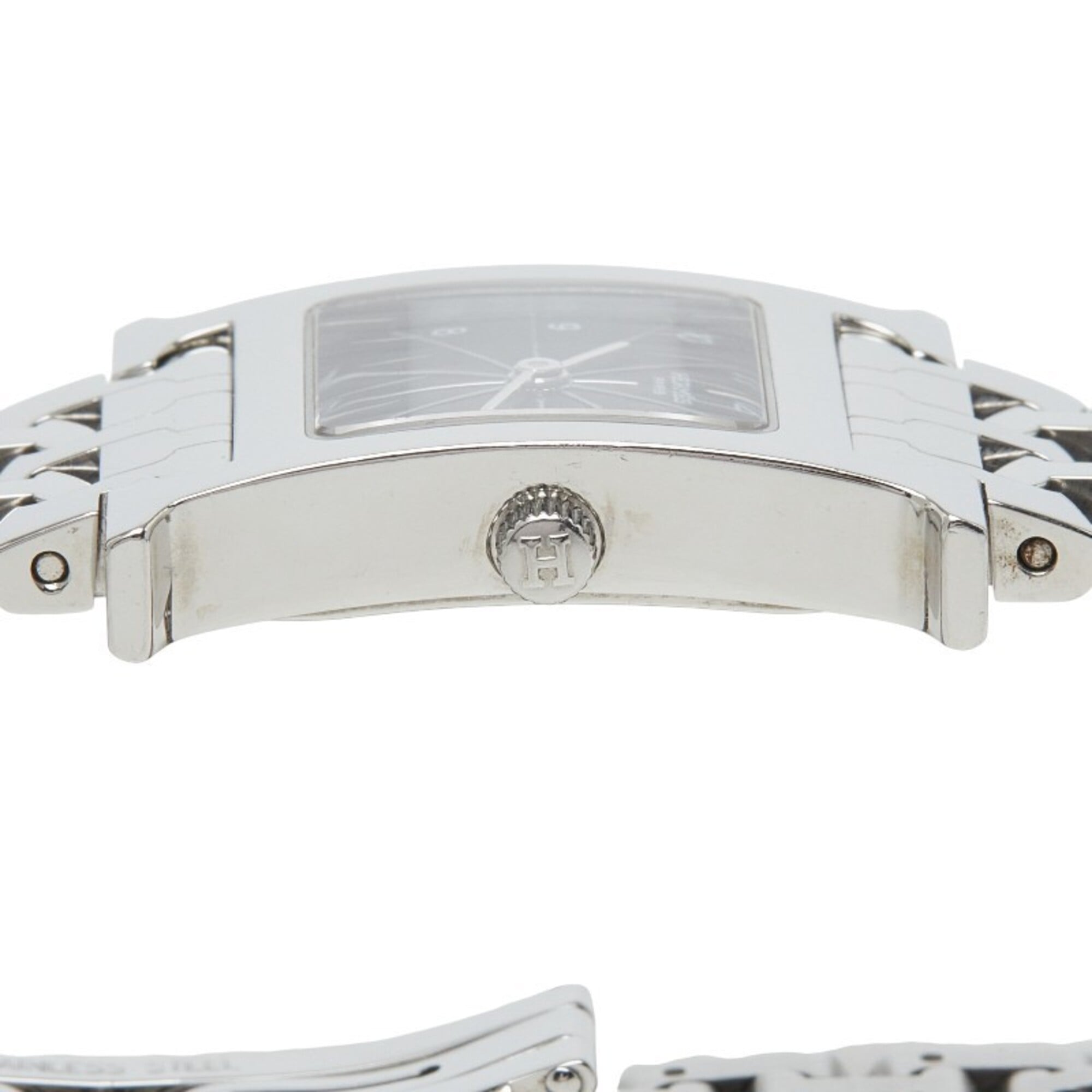 Hermes H-Watch HH1.210 Quartz Black Dial Stainless Steel Women's Watch — Good