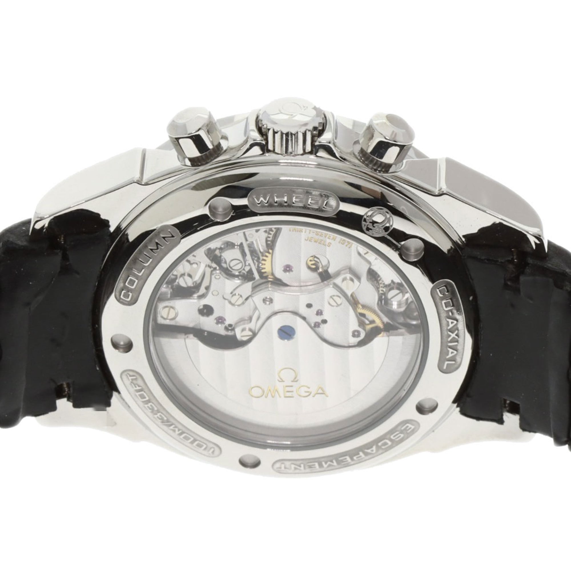 Omega De Ville Chronoscope Co-Axial Date Watch, Stainless Steel and Leather, Men's, 20230410