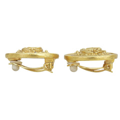 CHANEL Vintage 94A GP Coco Mark Round Earrings (Pair) - Gold Made in France Women's Comes with Box — Like New