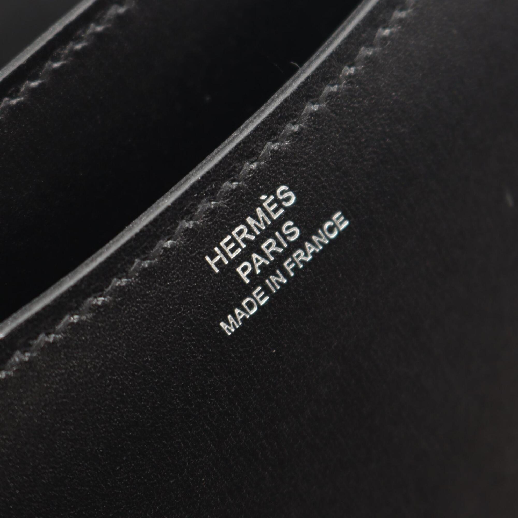 Hermes Constance 3 Mini Shoulder Bag/Handbag, Calfskin (Cowhide), Box Calf Leather, Women's, Black — New - Store Return