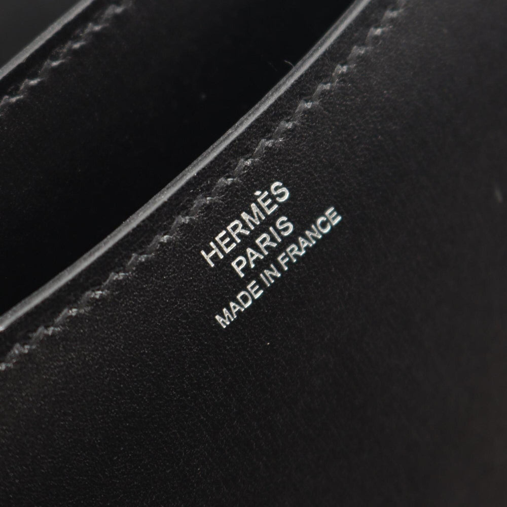 Hermes Constance 3 Mini Shoulder Bag/Handbag, Calfskin (Cowhide), Box Calf Leather, Women's, Black — New - Store Return