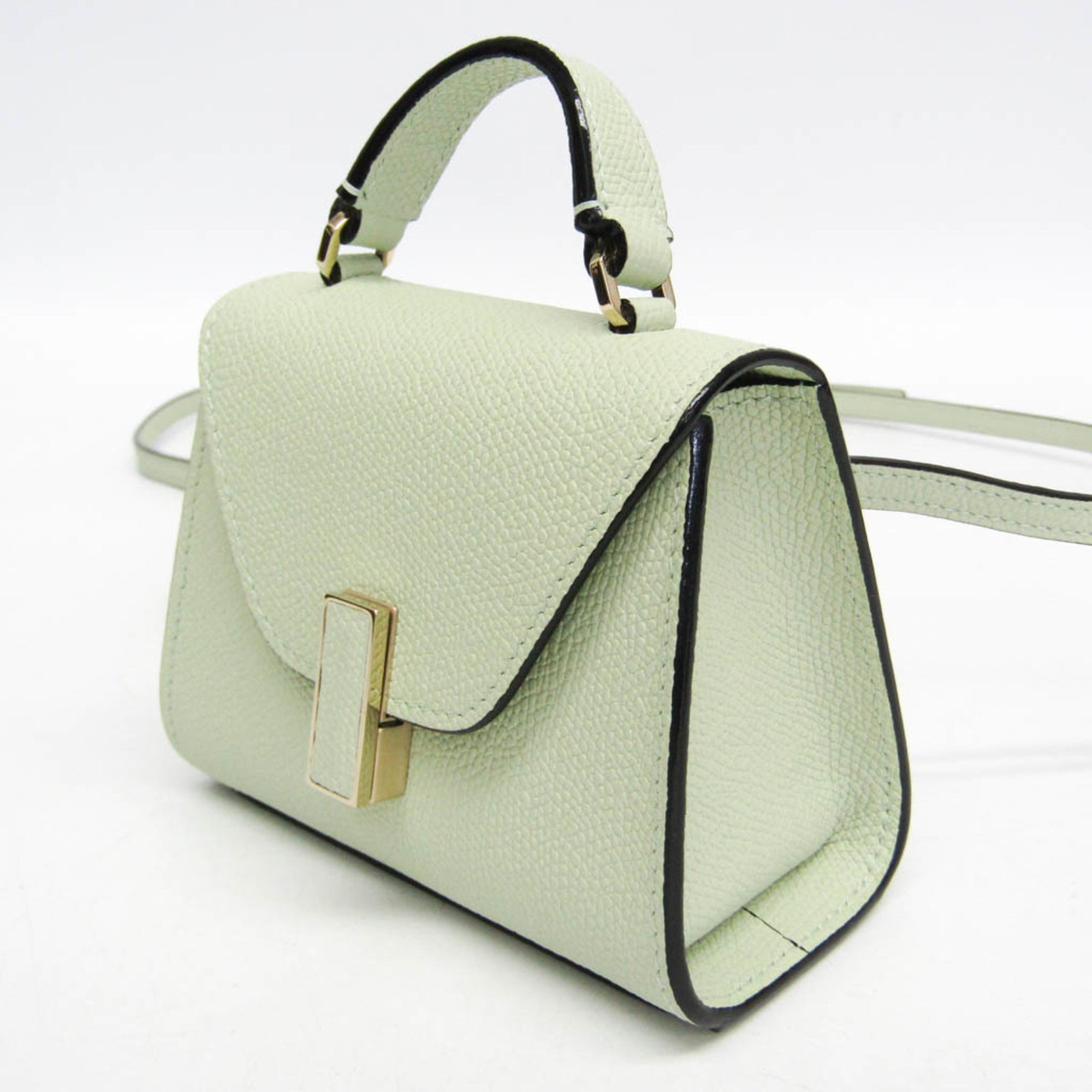 Valextra ISIDE BELT SGES0061028LOCPL99 Women's Leather Fanny Pack,Shoulder Bag Light Green — Like New