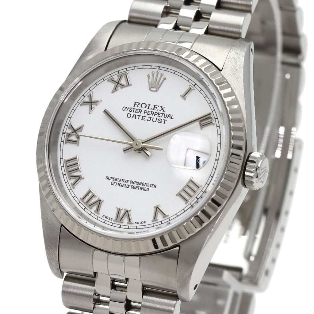 Rolex 16234 Datejust Watch, Stainless Steel, 18K White Gold, Men's