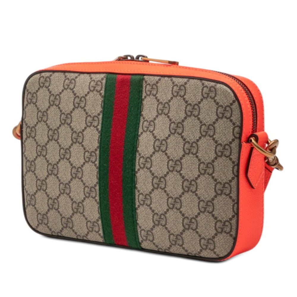 Gucci Ophidia GG Supreme Shoulder Bag Crossbody 699439 Orange Beige Leather Women's GUCCI — Like New