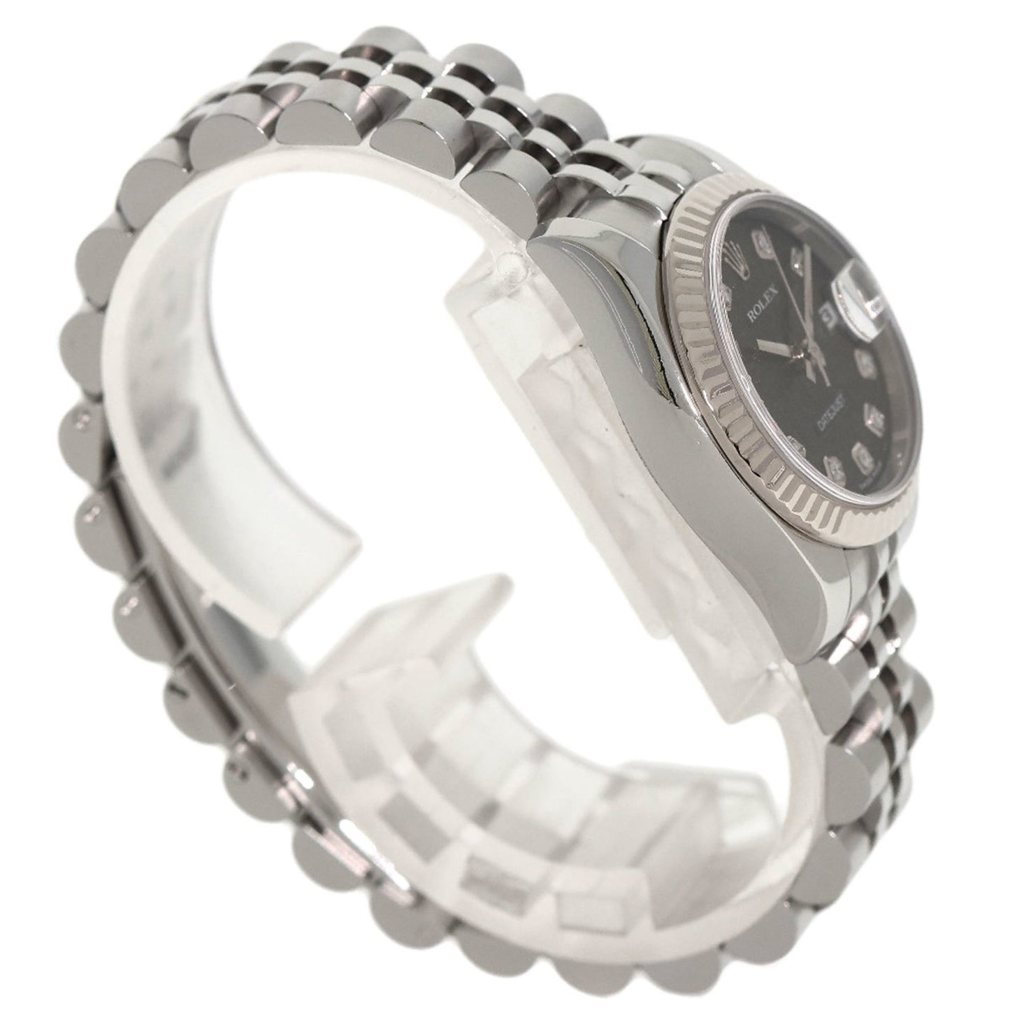 Rolex 179174G Datejust 10P Diamond Watch Stainless Steel SS K18WG Ladies ROLEX