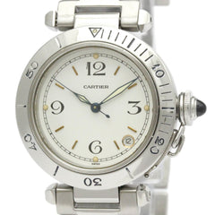 CARTIER Pasha Original Steel Automatic Unisex Watch W31007H2 Polished — Very Good