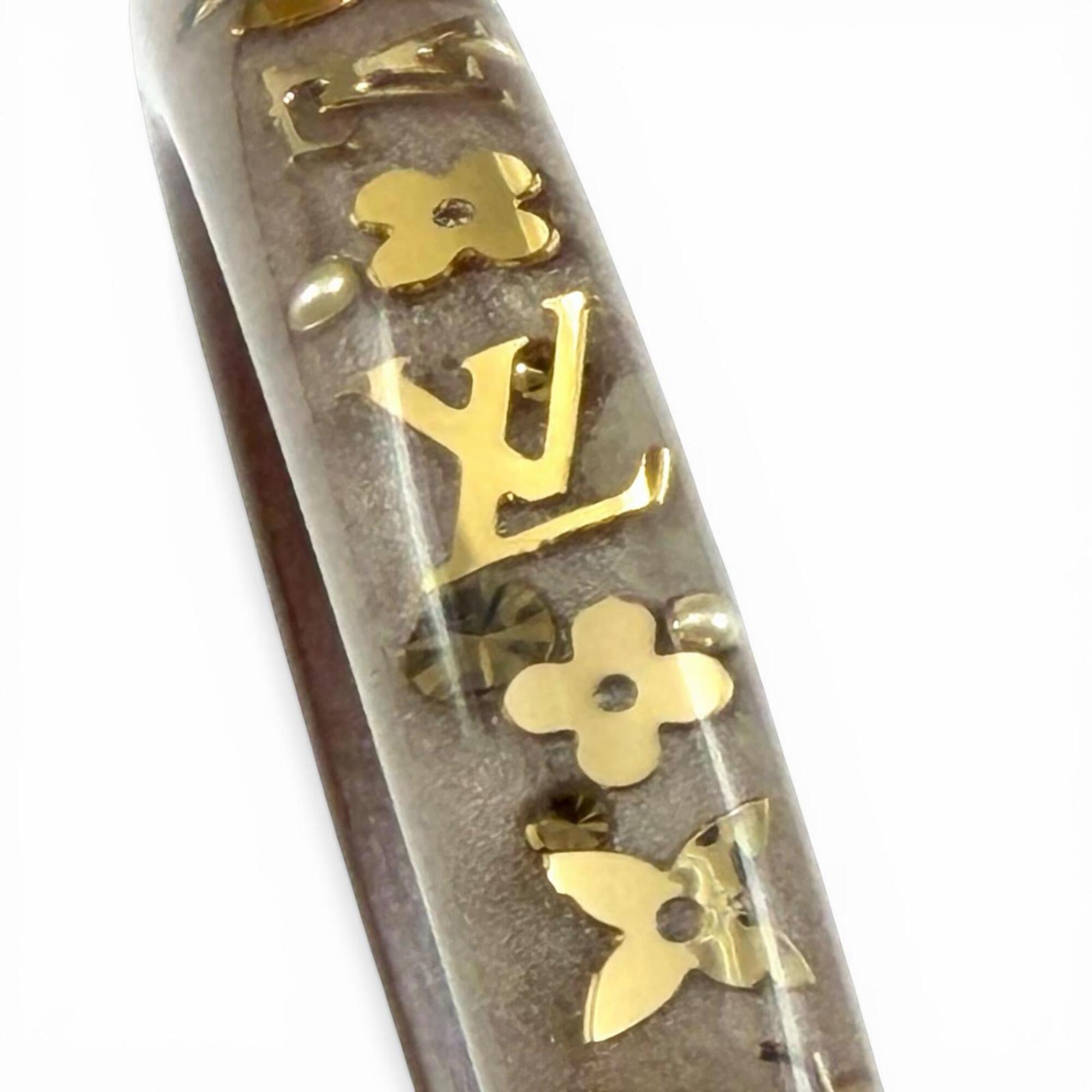 LOUIS VUITTON M65867 Bracelet Inclusion TPM Monogram Bangle Clear Brown Gold with Dust Bag Women's — Like New