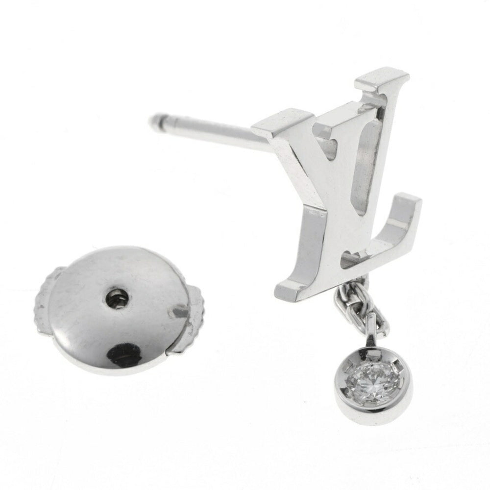 Louis Vuitton Idylle Blossom LV Earrings Q96544 18K White Gold Diamond Single Earring B-160325 — New - Store Return