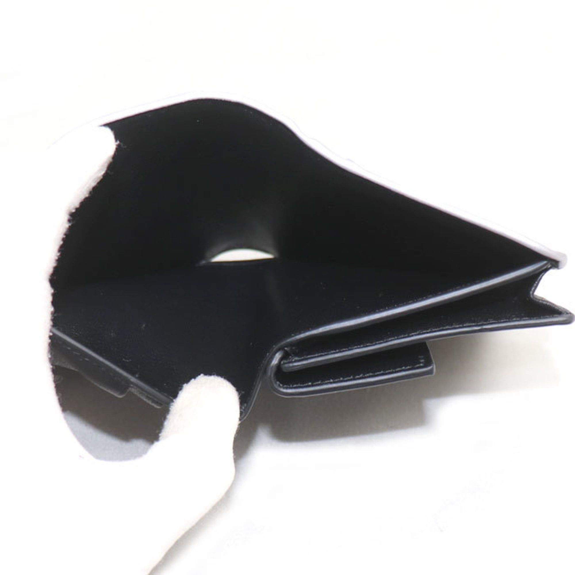 BALENCIAGA Everyday Compact Wallet, Bifold Silver/Black, 594216, Unisex