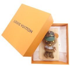Louis Vuitton Bear Baseball M03177 Faux Fur Brown Keychain Accessory Bag Charm LV 0469 LOUIS VUITTON — Like New