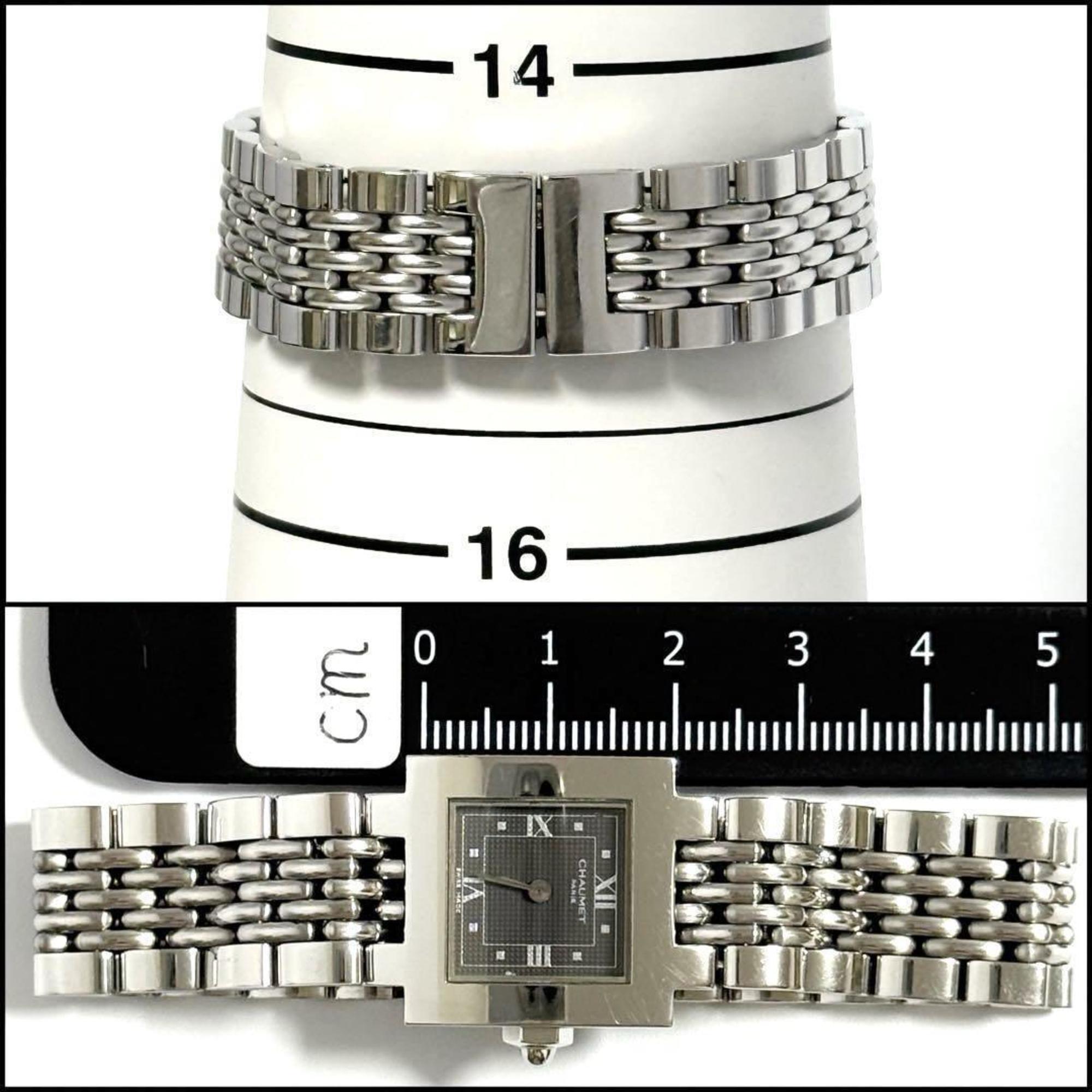 Chaumet Ladies Watch Style Carre Stainless Steel Band Square — Very Good