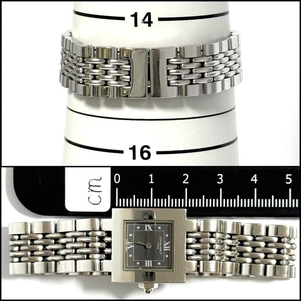 Chaumet Ladies Watch Style Carre Stainless Steel Band Square — Very Good