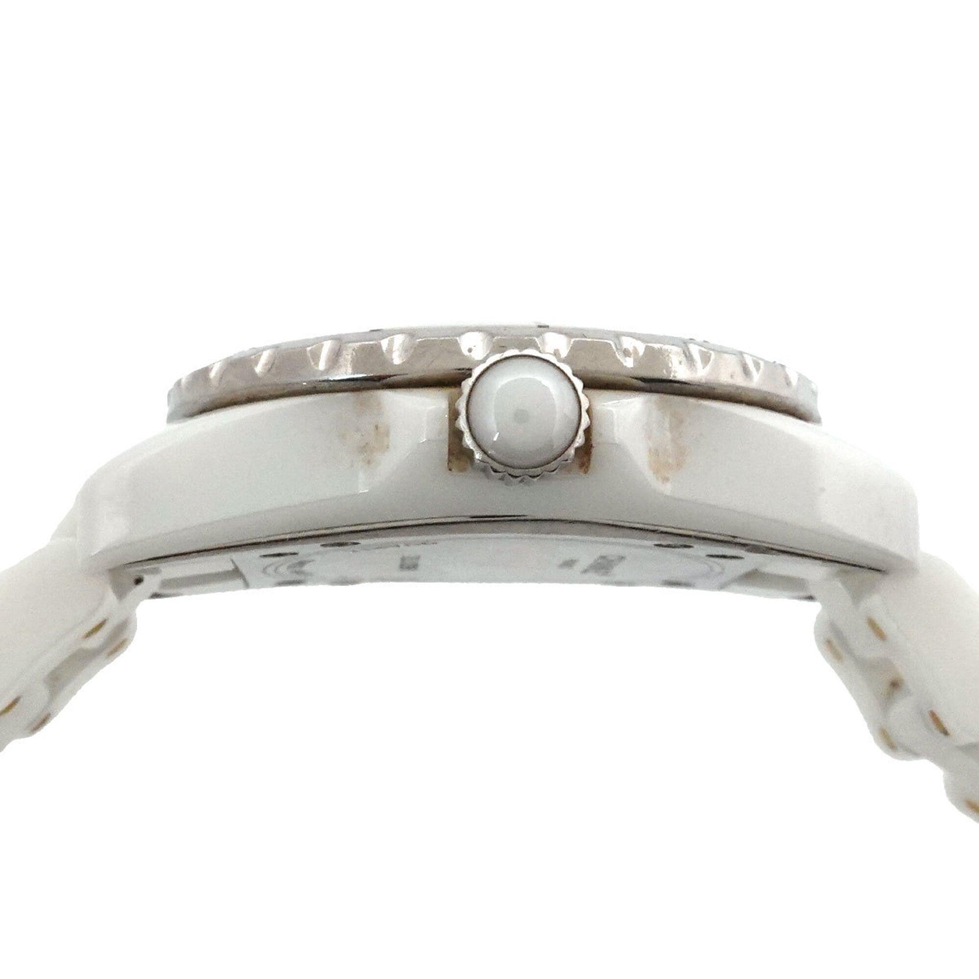 Chanel J12 33mm H0968 Women's Watch, Date Display, White Ceramic Quartz Watch — Very Good
