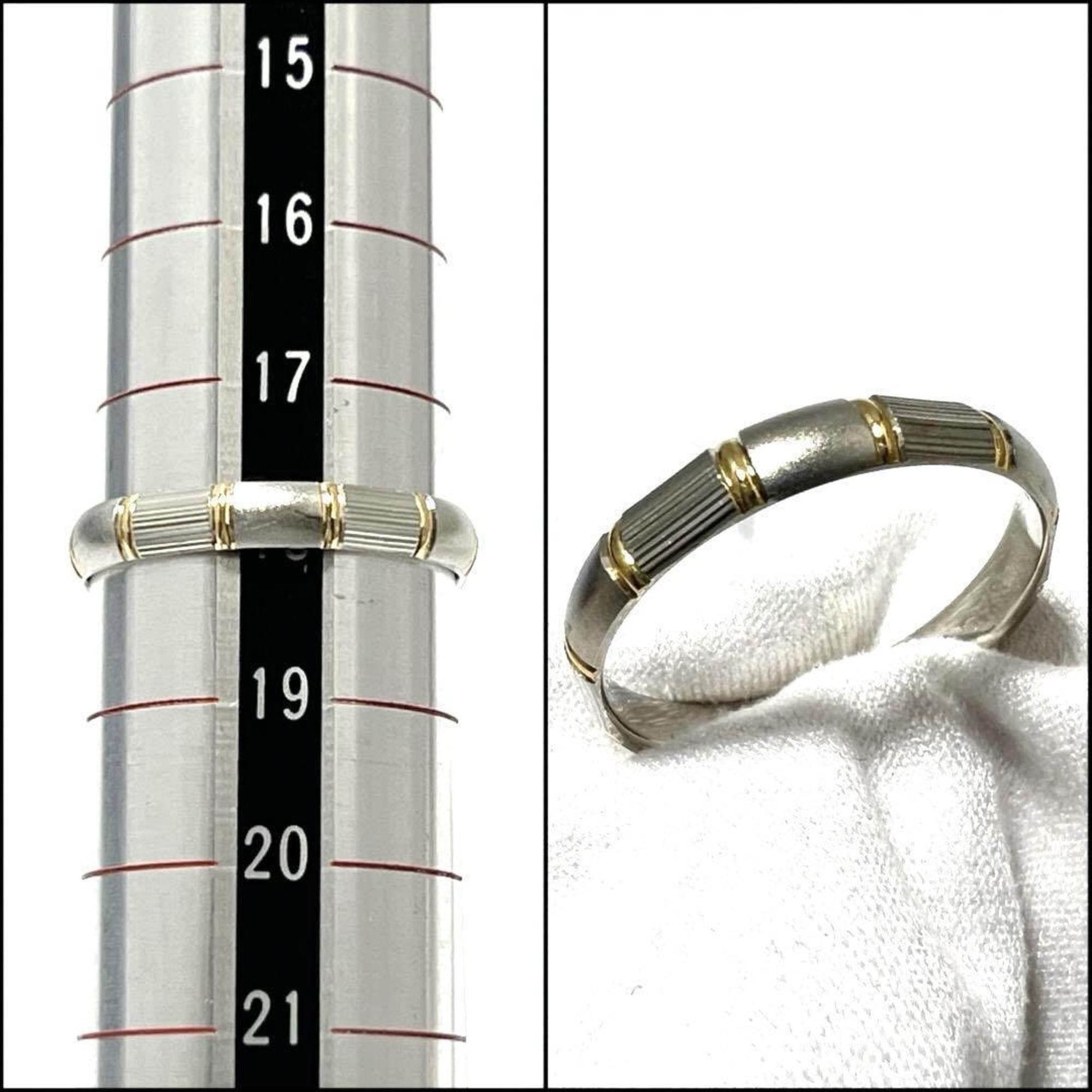CELINE Men's Ring Platinum Yellow Gold K18 Combi Trim Off — Like New
