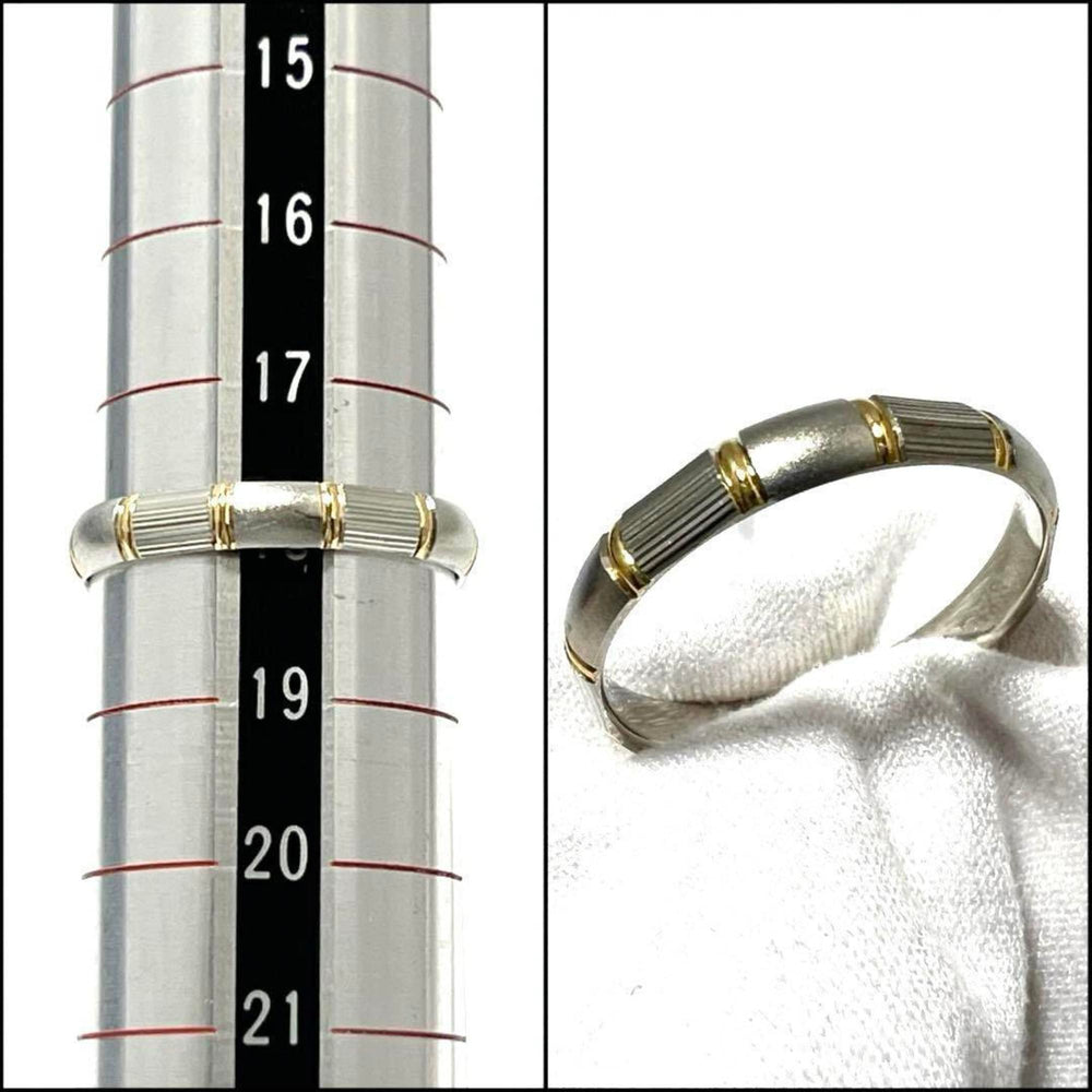 CELINE Men's Ring Platinum Yellow Gold K18 Combi Trim Off — Like New