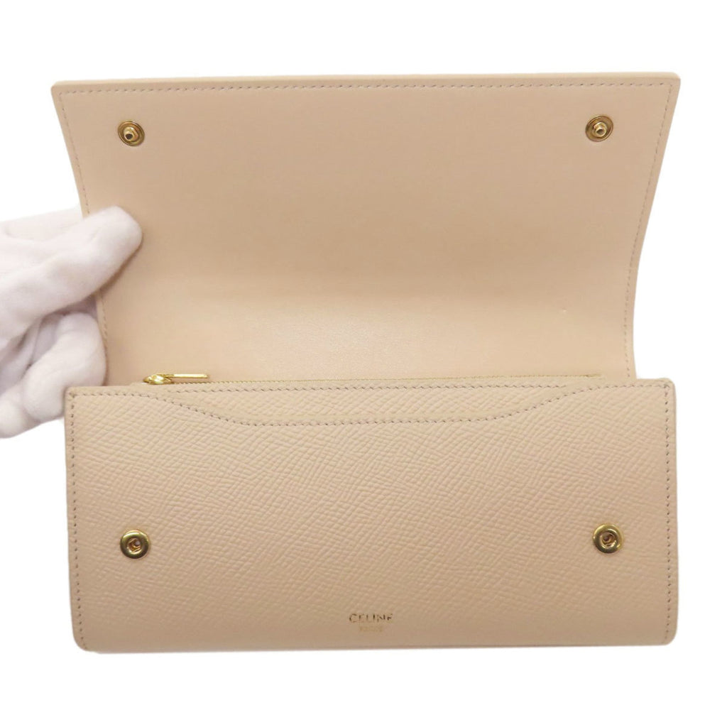 Celine logo long wallet leather women's CELINE