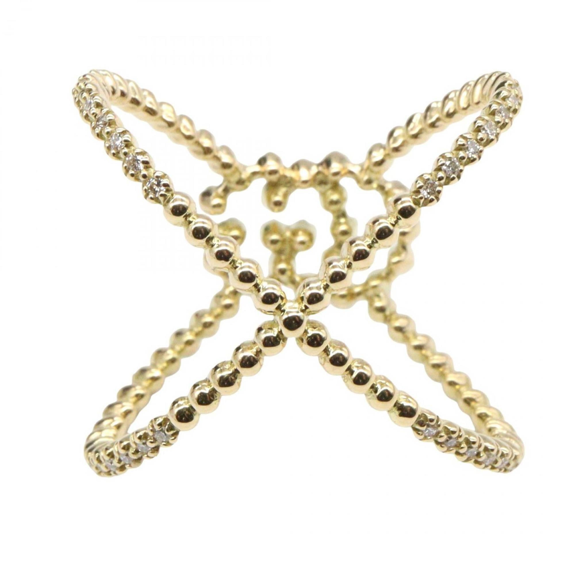 Gucci GG Running Ring, 18K Yellow Gold with Diamonds, Men's and Women's, Clear