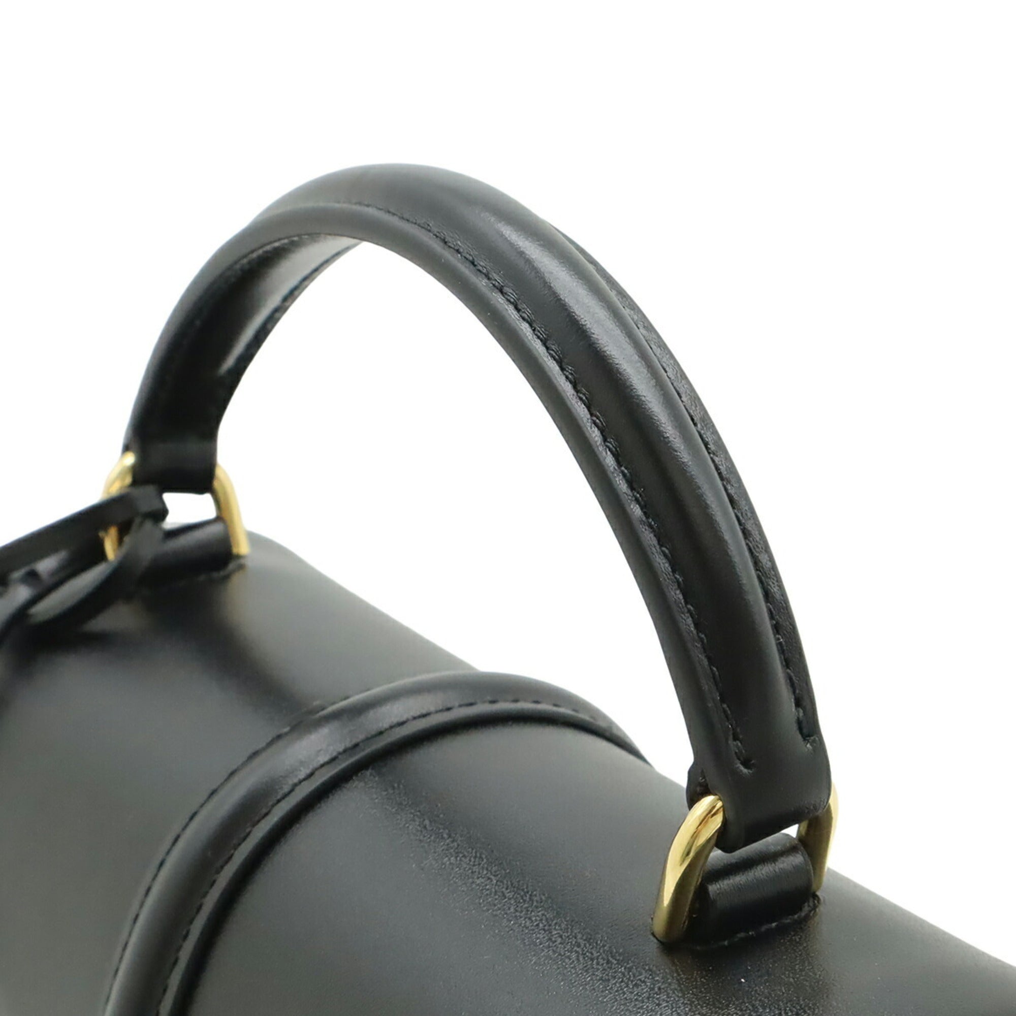 CELINE Mini 16 Seize One-Handle Handbag Shoulder Bag Calfskin Black 197983 — New - Store Return