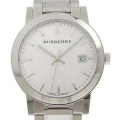 Burberry BU9000 Stainless Steel Watch, Silver, Quartz, Analog Display, Silver Dial, Women's — Very Good