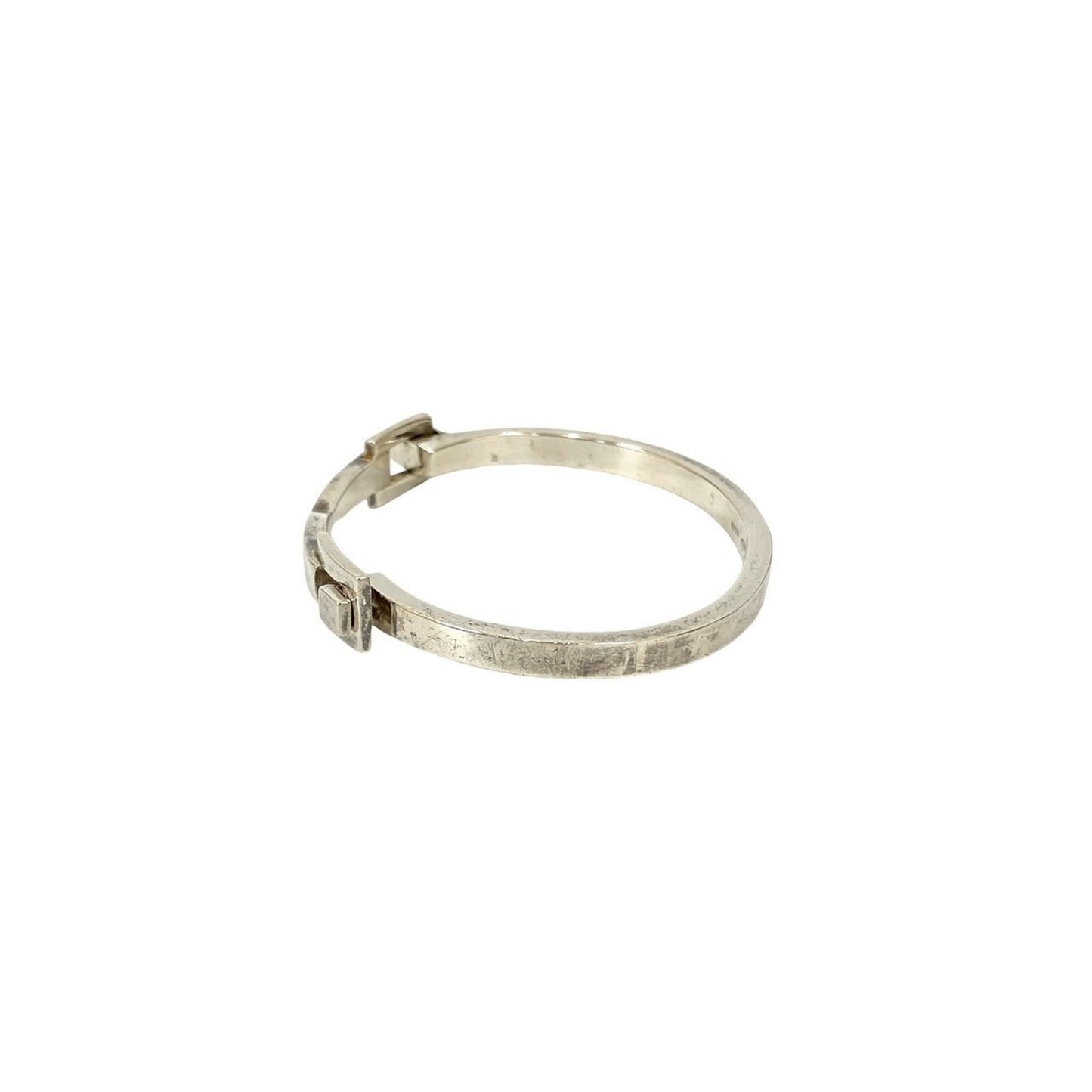 GUCCI Horsebit Belt Motif Bangle Bracelet in Silver 925 (56734)