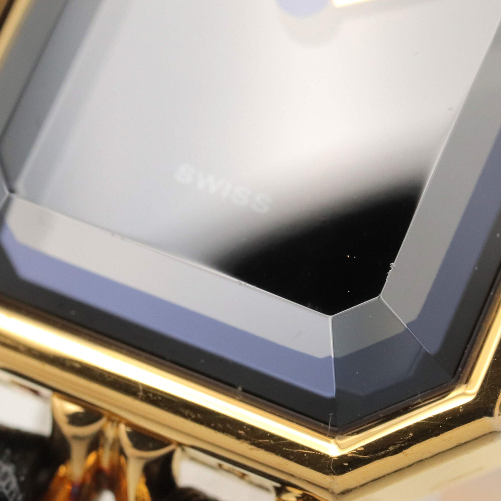 Chanel CHANEL Première S Watch, Gold Plated (GP), Leather Strap, Women's, Black, H0001 — Very Good