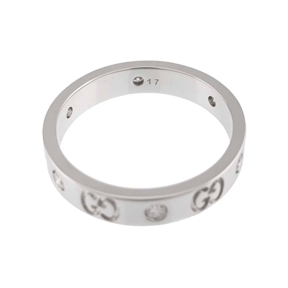 Gucci Icon #17 Ring with Diamonds, 18K White Gold (750) — Like New