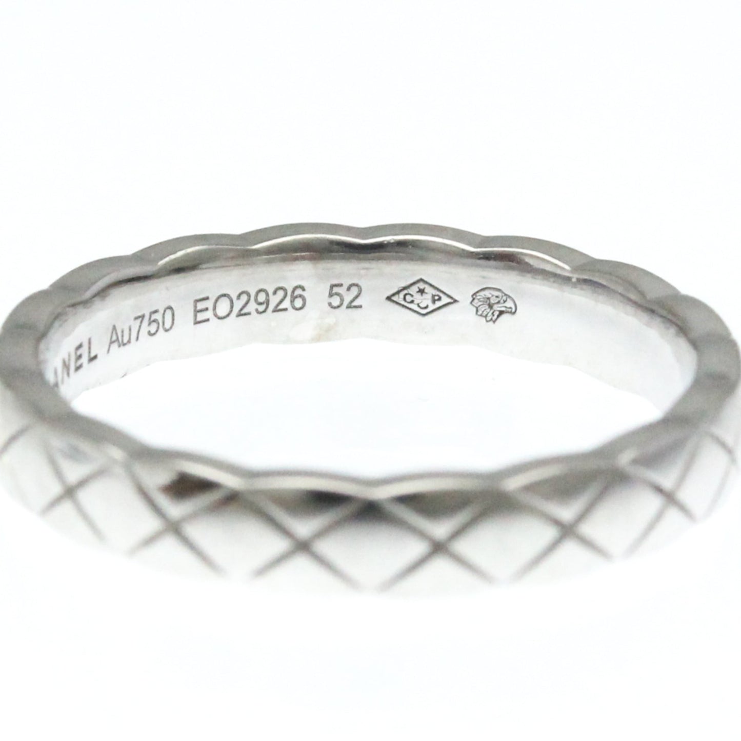 Chanel Coco Crush Ring Mini Model White Gold (18K) Fashion No Stone Band Ring Silver