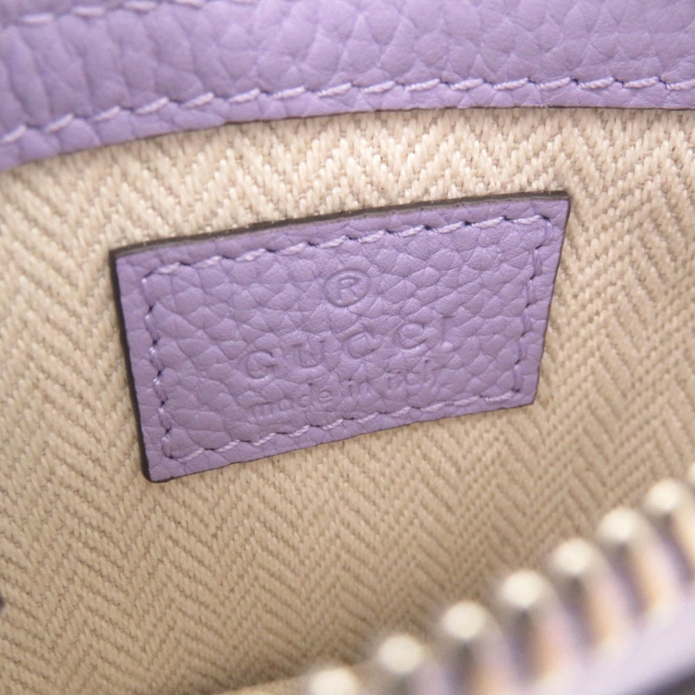 Unused Gucci logo 821831 leather purple micro mini shoulder bag 1478GUCCI — New - Store Return