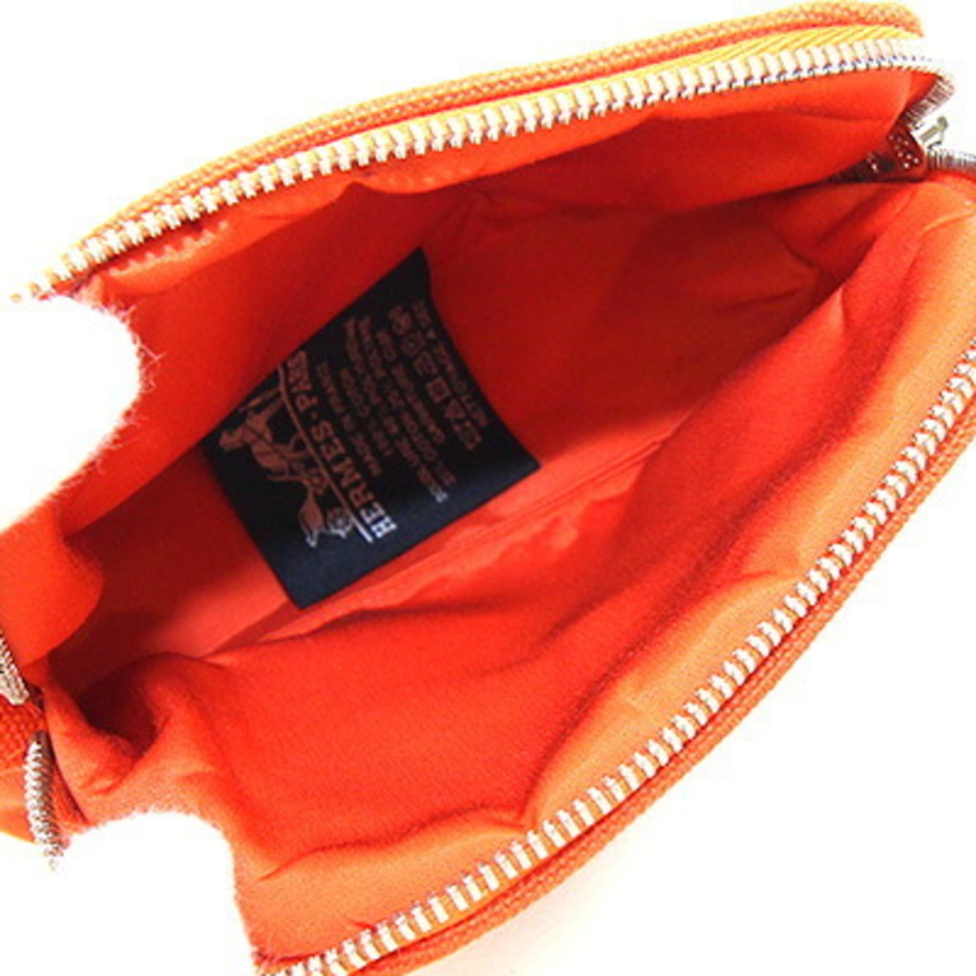 Hermes Bolide Handbag Pouch Mini H104772M Orange Cotton Canvas Travel for Women and Men — Like New