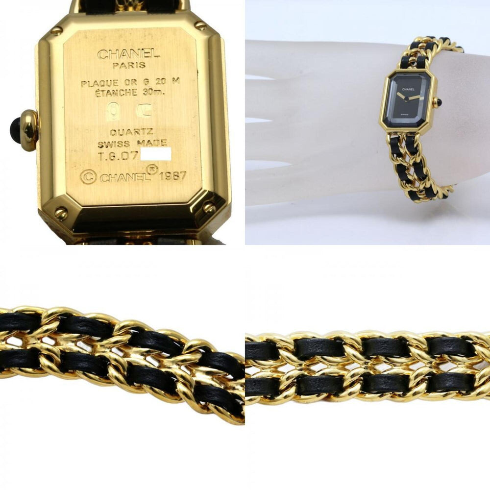 CHANEL Premiere Large Size H0001 483011003 Late Model Women's Watch GP (Gold Plated) x Leather 130522 — Very Good