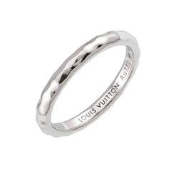 Louis Vuitton Alliance Monogram Infini #54 Ring, 18K White Gold (750) — Like New