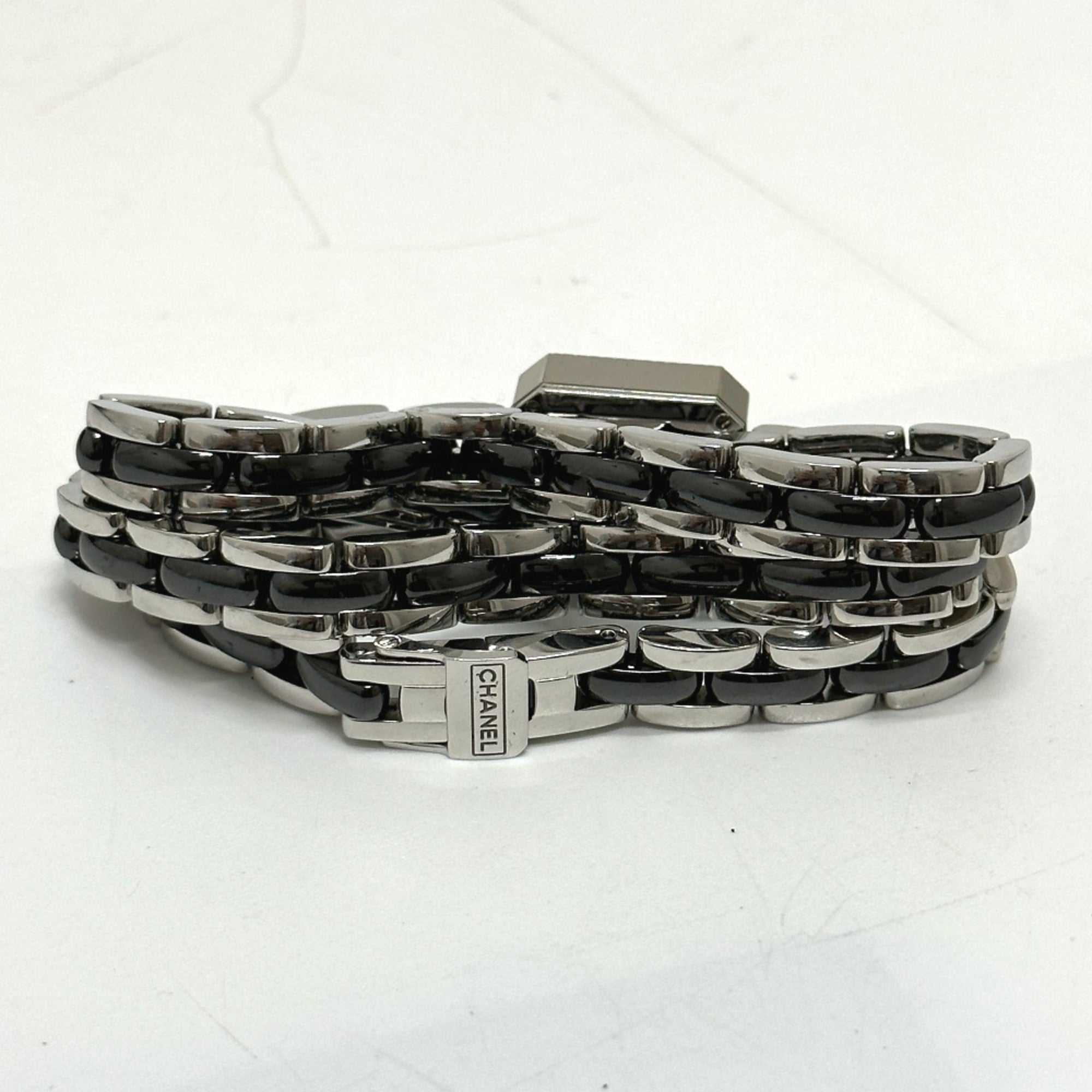 CHANEL Premiere Triple Bracelet Watch H3058 with Diamond Bezel, Stainless Steel/Ceramic, Black — Good