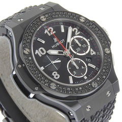 Hublot Big Man Black Magic Watch, Diamond Bezel, 301.CV.130.RX.110, Ceramic x Titanium Rubber, Black, Automatic Chronograph, Dial, Men's Watch — Very Good