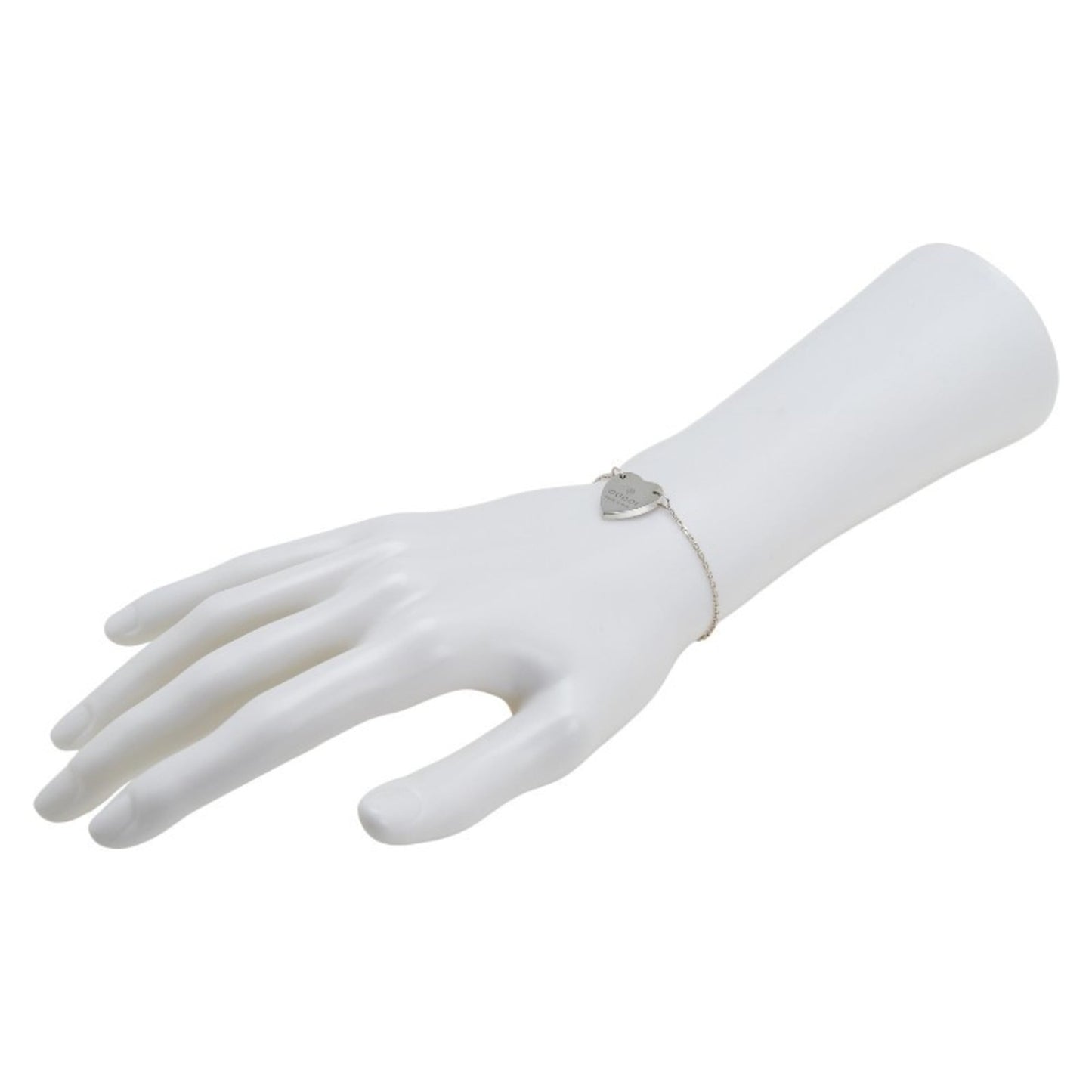 Gucci Trademark Heart Bracelet in Silver Metal for Women