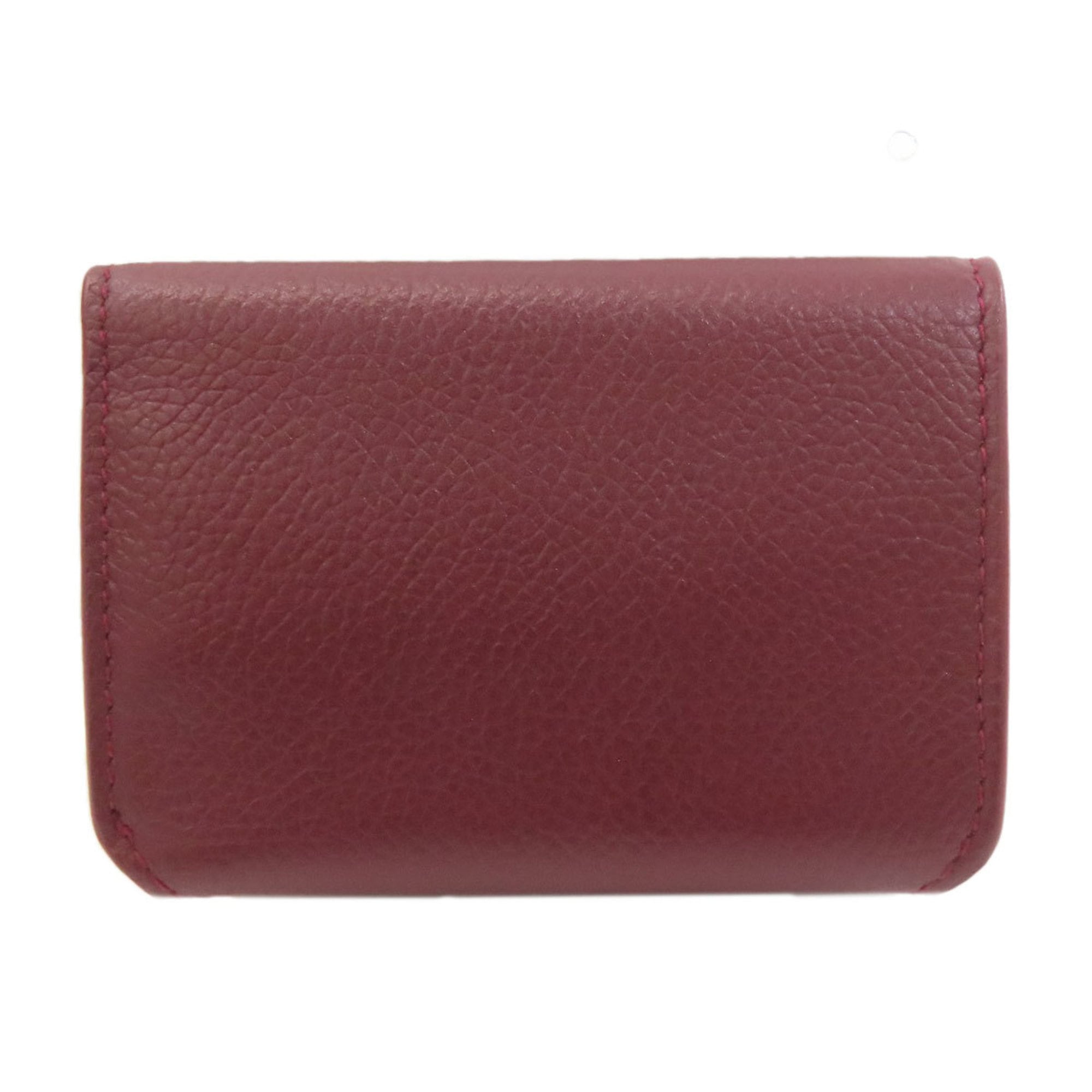 Balenciaga 593813 Mini Compact Wallet, Bi-fold Wallet (with Coin Purse), Calfskin Leather, Women's