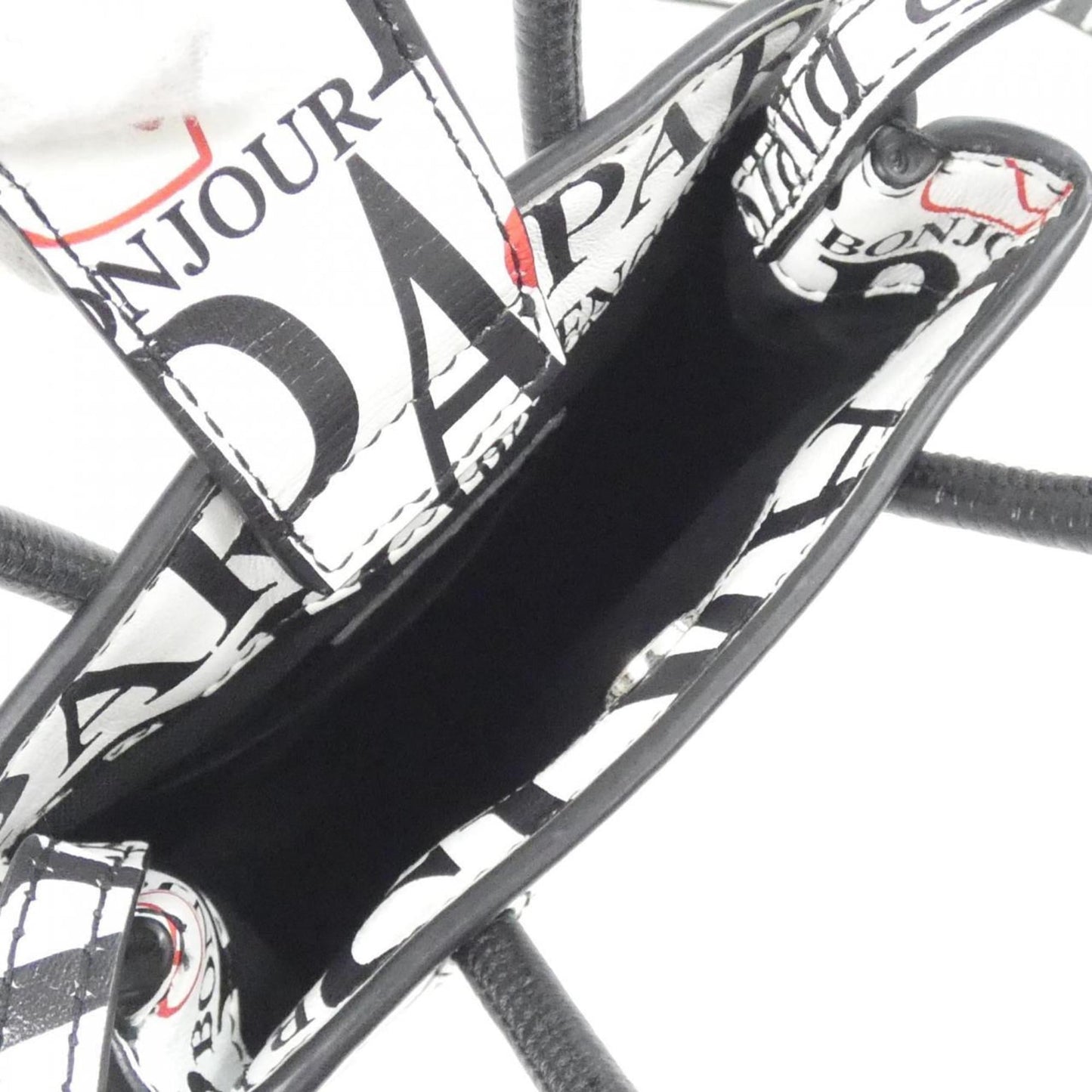 Balenciaga Bonjour Paris Shopping Phone Holder 593826 1BW5N Handbag