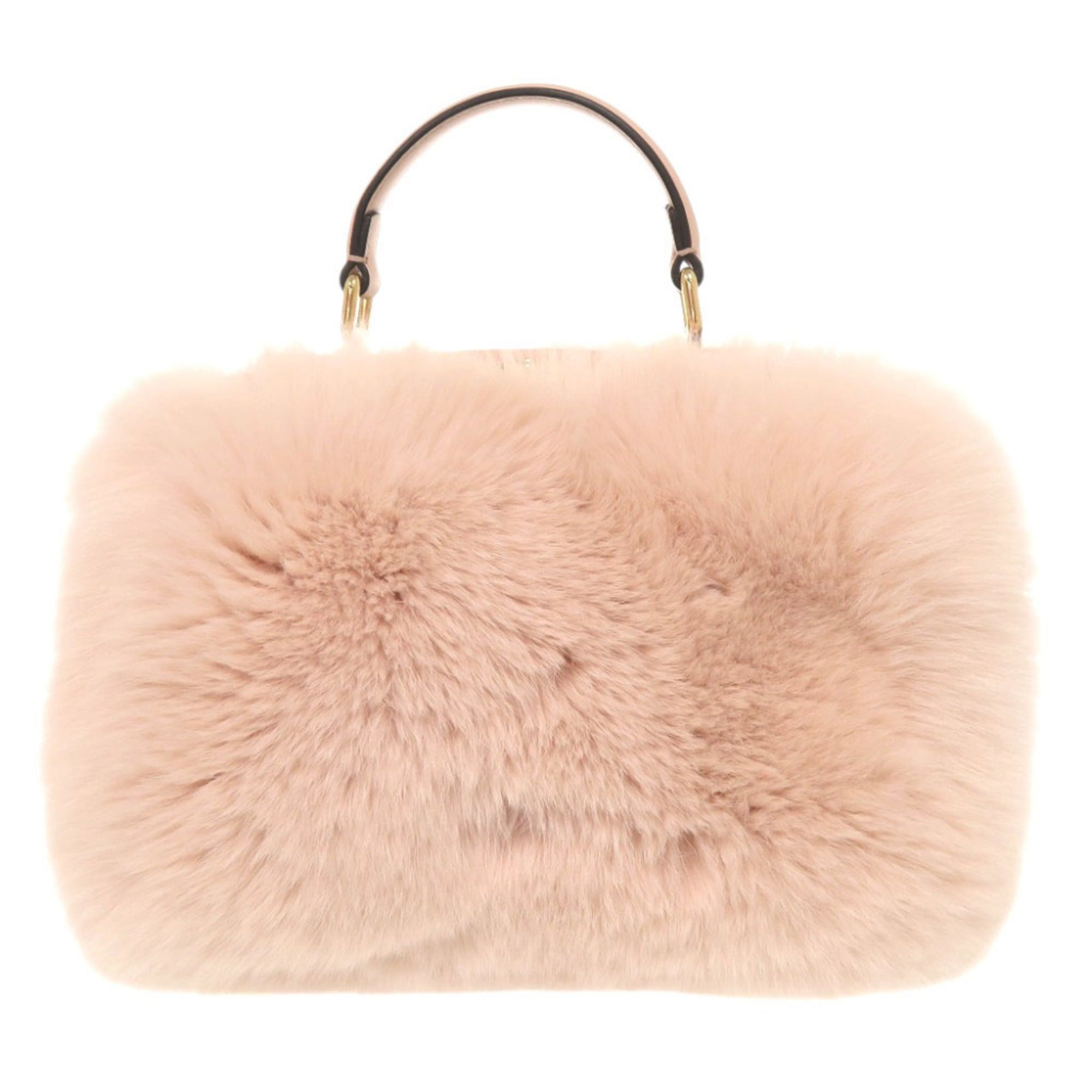Fendi Peekaboo Mini 8BN244 Fox Fur Leather Pink 2-Way Handbag Shoulder Bag 1088FENDI — Like New