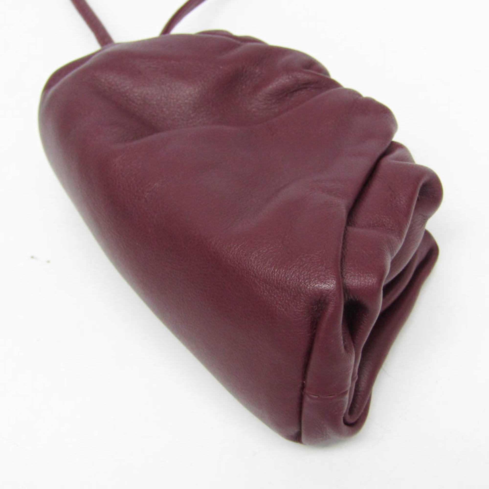 Bottega Veneta Shoulder Clasp 577816 Men,Women Leather Coin Purse/coin Case Bordeaux,Wine