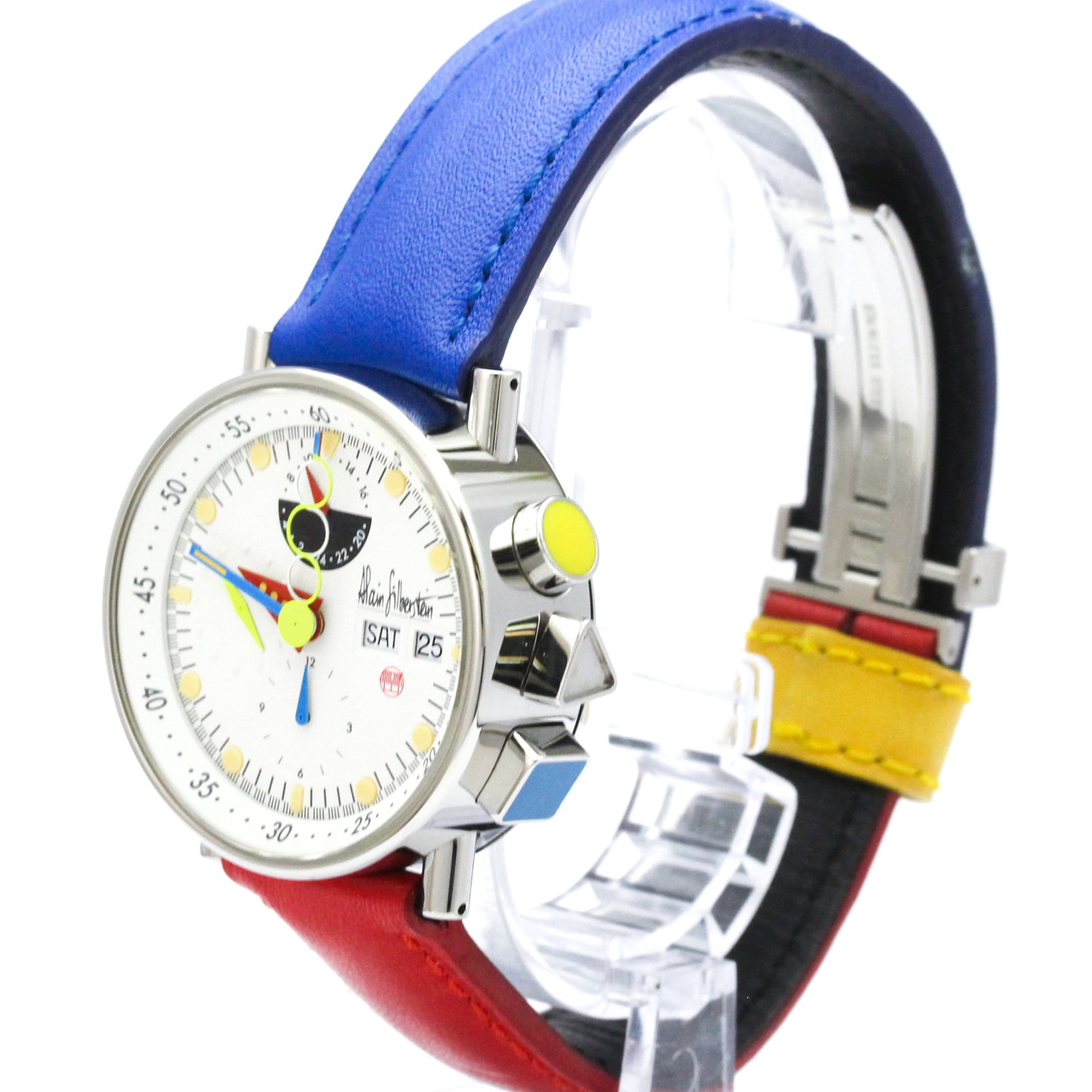 ALAIN SILBERSTEIN Krono Bauhaus Steel Automatic Watch LOW5100 Polished — Very Good